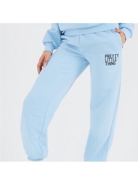 PrettyLittleThing Pastel Blue Logo Joggers